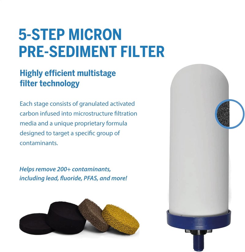 ProOne 7-Inch Gravity Water Filter Replacement G-Series 1-Pack - Universally Compatible with Gravity Water Filter Systems - NSF/ANSI Certified to Reduce Lead, Reduce Microplastics, & Total PFAS - Image 3